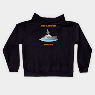 Laboon DDG-94 Destroyer Ship Kids Hoodie